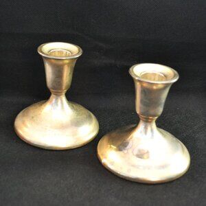 Vintage WA Rogers Silver Color Candle Holders For Home Decor